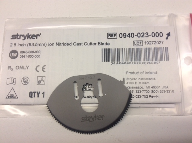 Stryker 940-23 Ion Nitrided Replacement Cast Saw Blade